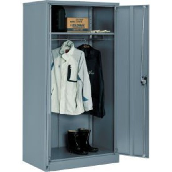 Global Equipment Wardrobe Cabinet Assembled 36x24x72 Gray 270034GY